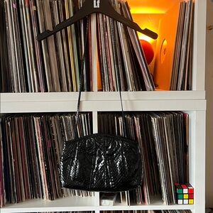 Vintage NWT Jay Herbert bag 1987 Neiman Marcus black patent leather